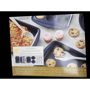 Non-Stick Diamond-Infused Navy Blue Baking Set with Utensils, 9-Piece New In Box